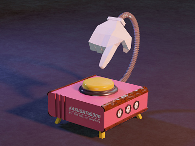 Button Pusher Machine 3d 3d art 3d illustration blender lowpoly lowpoly3d