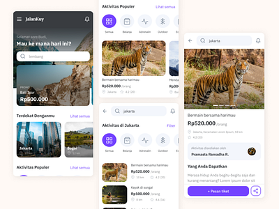 Travel App UI Exploration activity application experience mobile travel ui ui design