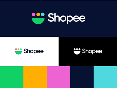 Shopee brand app branding design flat icon illustration logo typography uidesign vector