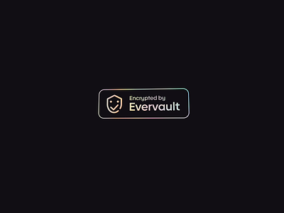 Holographic 3D sticker / Encrypted by Evervault 3d animation badge holographic