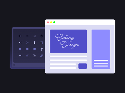 Coding Design 🦄 blog code coding dark design development illustration