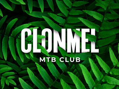 Clonmel MTB Club artwork bike club foliage green leaves lettering logo mountain bike