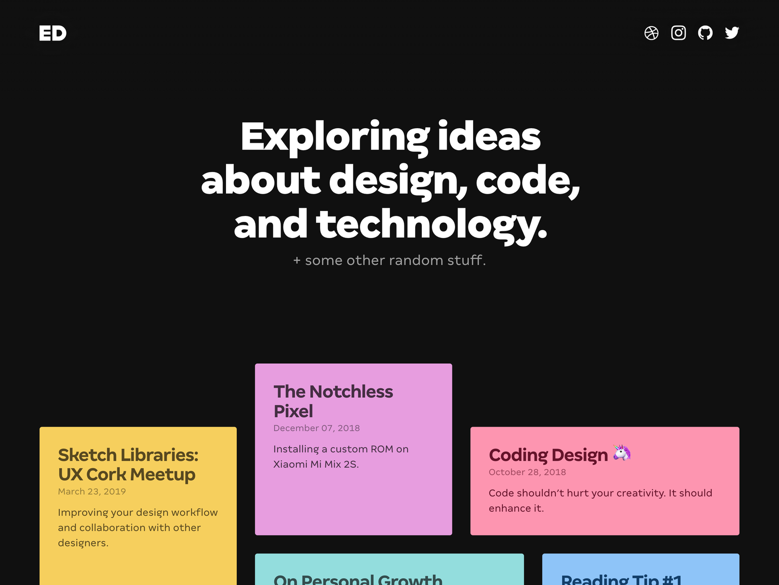 Personal Website Grid Layout Done With Css By Edmundo Santos On Dribbble Personal Website Grid Layout Done With Css By Edmundo Santos On Dribbble