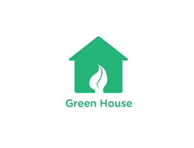 Green House Logo branding company logo design flat for sale logo