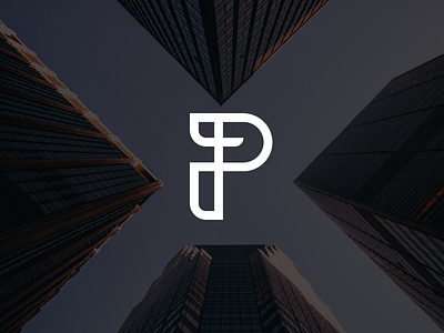 P Letter Logo branding flat for sale graphic design logo