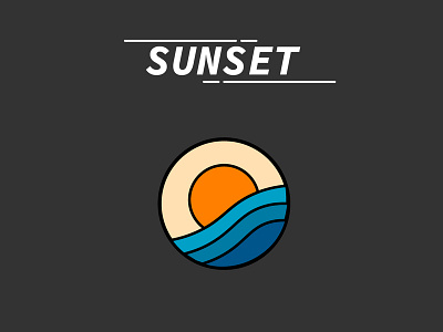 Sunset design for sale illustration logo vector