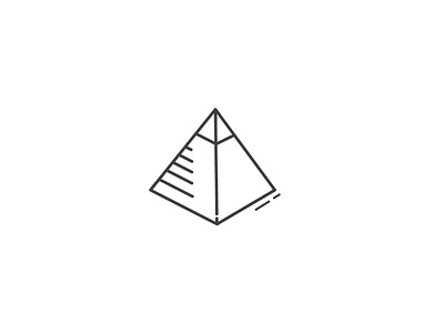 Pyramid design flat illustration line art vector