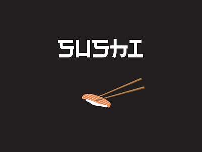 Sushi design flat illustration vector