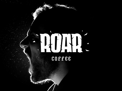 ROAR COFFEE branding brutal coffee concept damaged design logo typography vector