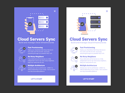 Daily Ui Challenge 003 - Landing Page adobe xd app cloud dailyui dailyui003 landing page mobile servers start page sync undraw