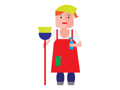 Cleaner character clean cleaner cleaning flat flat design illustration illustrator infographic