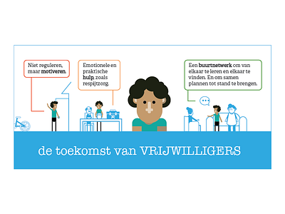 The Future of Volunteers caregiving corporate corporate communication dutch flat character infographic informal care political communication politics