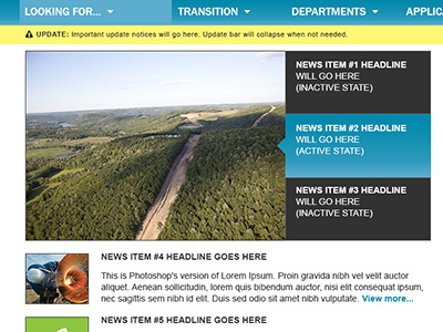 Corporate Intranet Nav and News