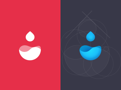 Waterdrop Logo drop logo process seven water