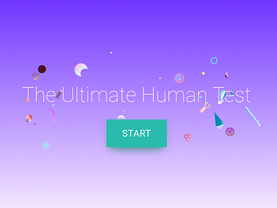 The Ultimate Human Test app button gradient landing landing page text typography ui ux web design website