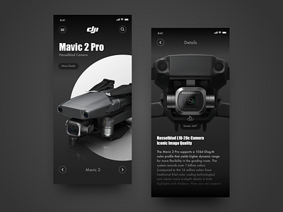 Redesign DJI Go (Unofficial Concept) app app concept branding clean dark design dji drone explore trending ui ux