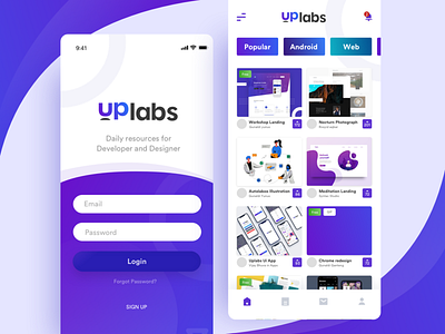 Uplabs app redesign concept