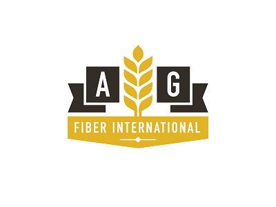 AG Fiber International branding fiber logo vector wheat