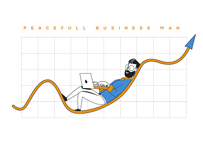 Peaceful Business Man business businessman peaceful success vector weekend working