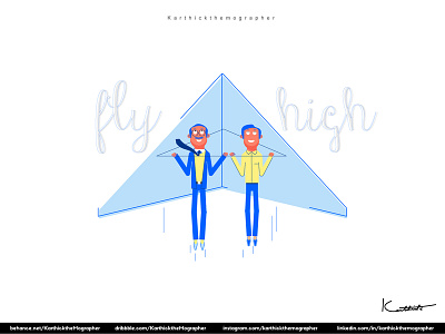 Fly High business businessman character design design design of the day designing illustration peaceful typography vector