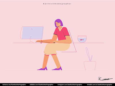 Miss Clara - Pretty Office Girl business character design design design of the day designing girl illustration vector work working