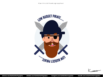 Low Budget Pirate..... character design design design of the day designing illustration lowbudget pirate pirate vector