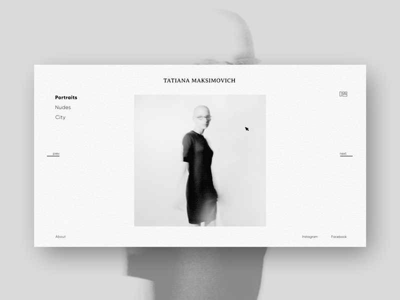 Photo portfolio web design animation design gif minimal motion ui ux web website