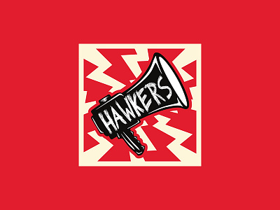 Hawkers logo art black hawkers hip logo megaphone red urban