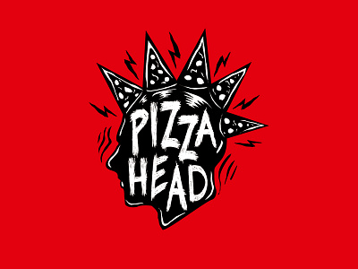 Pizza Head art food logo pizza pizzahead punk rock urban