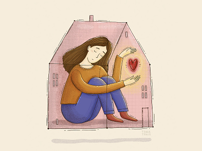 Stay Safe 2020 alone digital home hope illustration isolated stay safe stayhome
