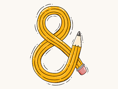 Ampersand ampersand ampersands artsy crooked handdrawing handdrawntype logogram pencil sketcher twisted typogaphy yellow