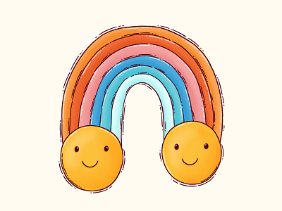 Common Joy 2d art common digital digital art drawing emoji happy illustration joy rainbow smile united yellow