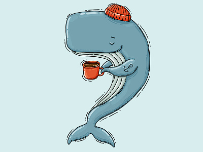 Buddy Whale anchor beanie blue coffee cool cup hipster mug red underwater whale