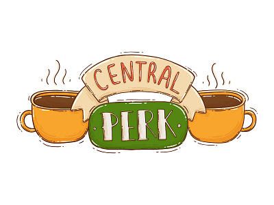 Central Perk central perk coffee cups friends sitcom tvshow