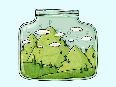 Explore Jar adventure clouds explore green jar mountains nature summer travel