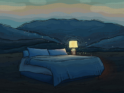 Moonlight bed cover dreamy future islands futureislands illustration music night texture