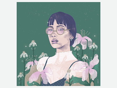 spring lady art artwork illustration portrait