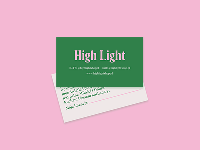 High Light | card design | branding branding design logo vector