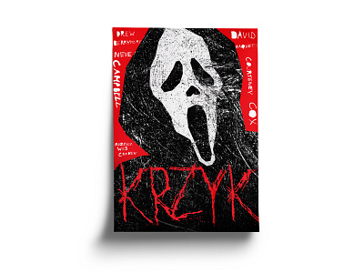 POSTER - WES CRAVEN - Krzyk illustration poster posters