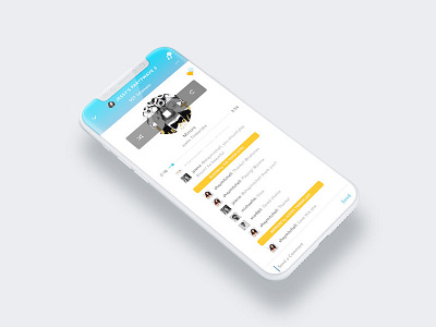 Wave Music Tech Project app design blue gold music ui ux white yellow