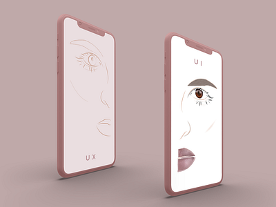 Artistic UX/UI Concept Illustration