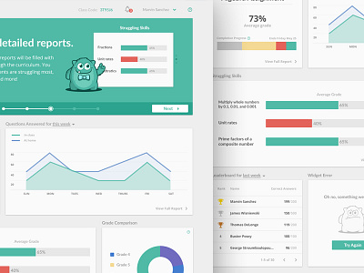 Prodigy Dashboard clean dashboard design flat grid interface navigation prodigy ui ux web webdesign