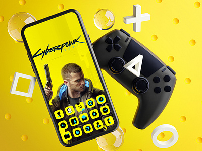 Cyberpunk Edition IconPack 2077 android cyberpunk cyberpunk 2077 dove futuristic game iconpack ios justnewdesigns theme yellow