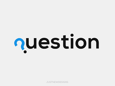 Question LOGO with Creative Text