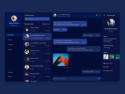 Chat web app design