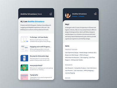 Portfolio app conceptual design