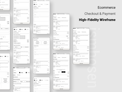 E-commerce Checkout & Payment Wireframe business ecommerce ecommerce ui fashion high fidelity wireframe ism ismhosen low fidelity wireframe mobile application mobile ui responsive ui uiux wireframe