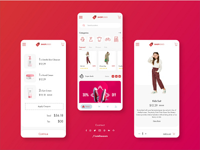 Ecommerce Application branding ecommerce fashion ism ismhosen men mobile application ui uiux women