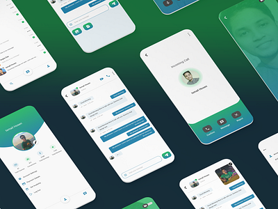 Chat Application Design android ui design chat application ios ui design ism ismhosen messaging ui design mobile application uiux