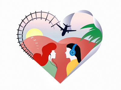 Love Travel illustration love travel vector